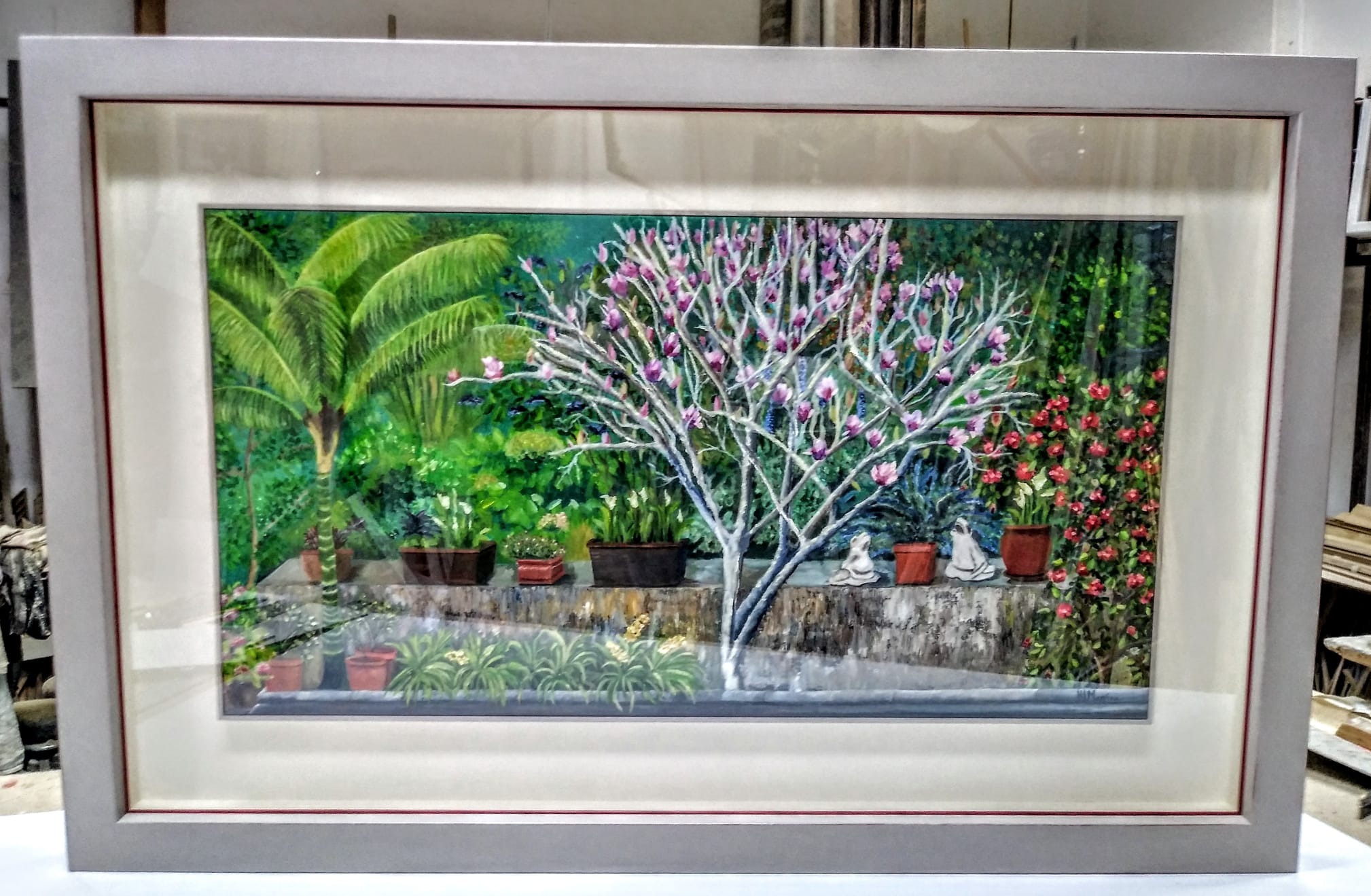 Cornice bianca dipinto moderna