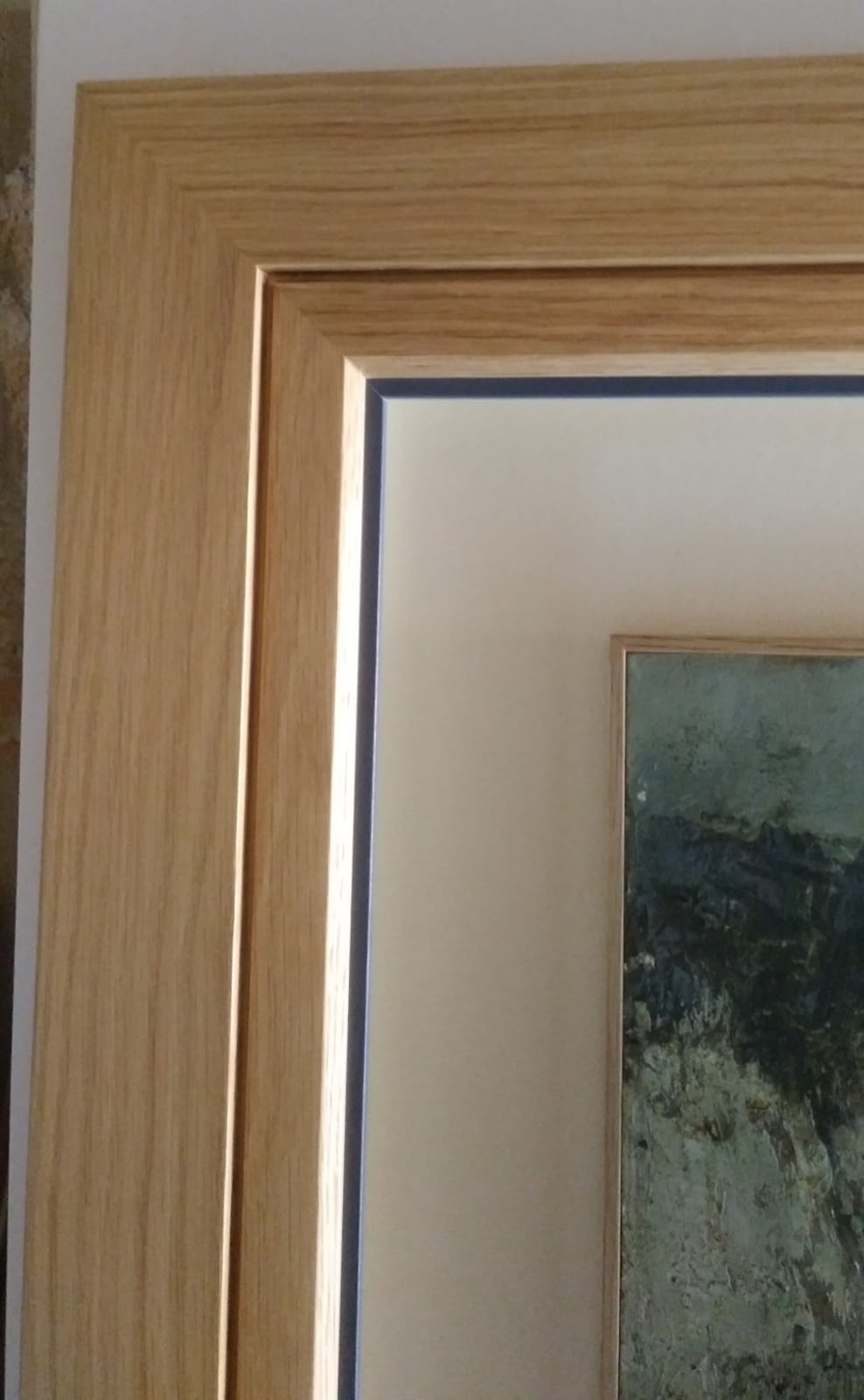 Cornice doppia legno chiaro