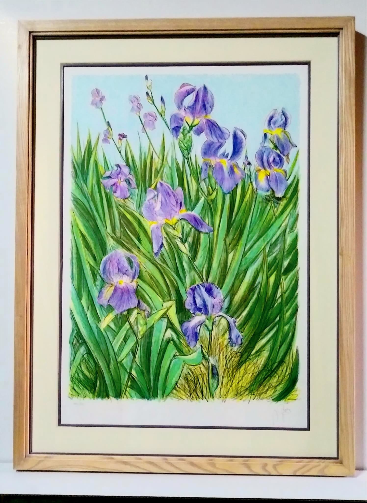 cornice legno dipinto floreale