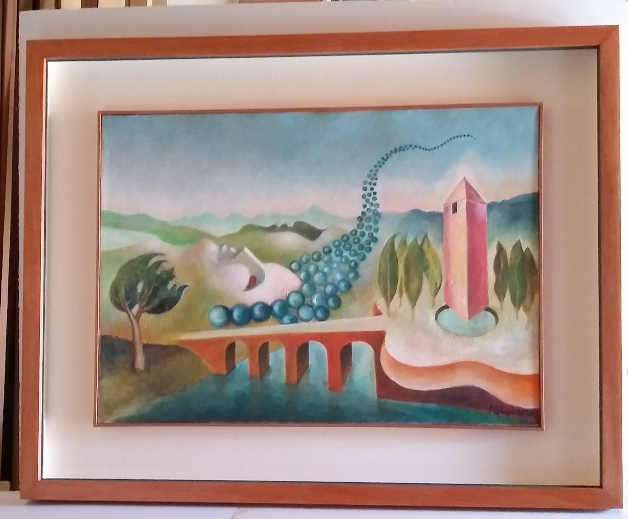 Cornice orizzontale dipinto