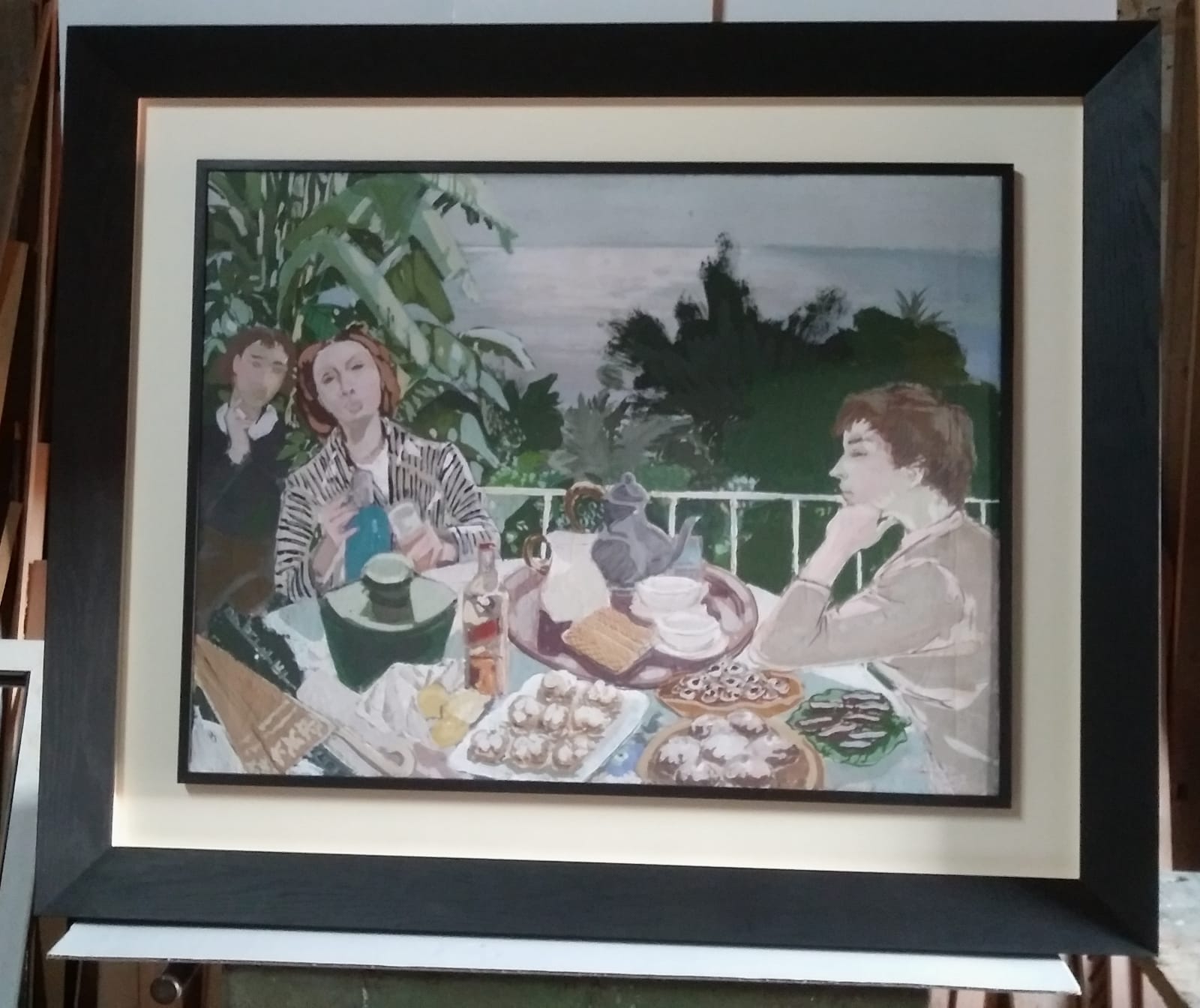 Cornice nera dipinto