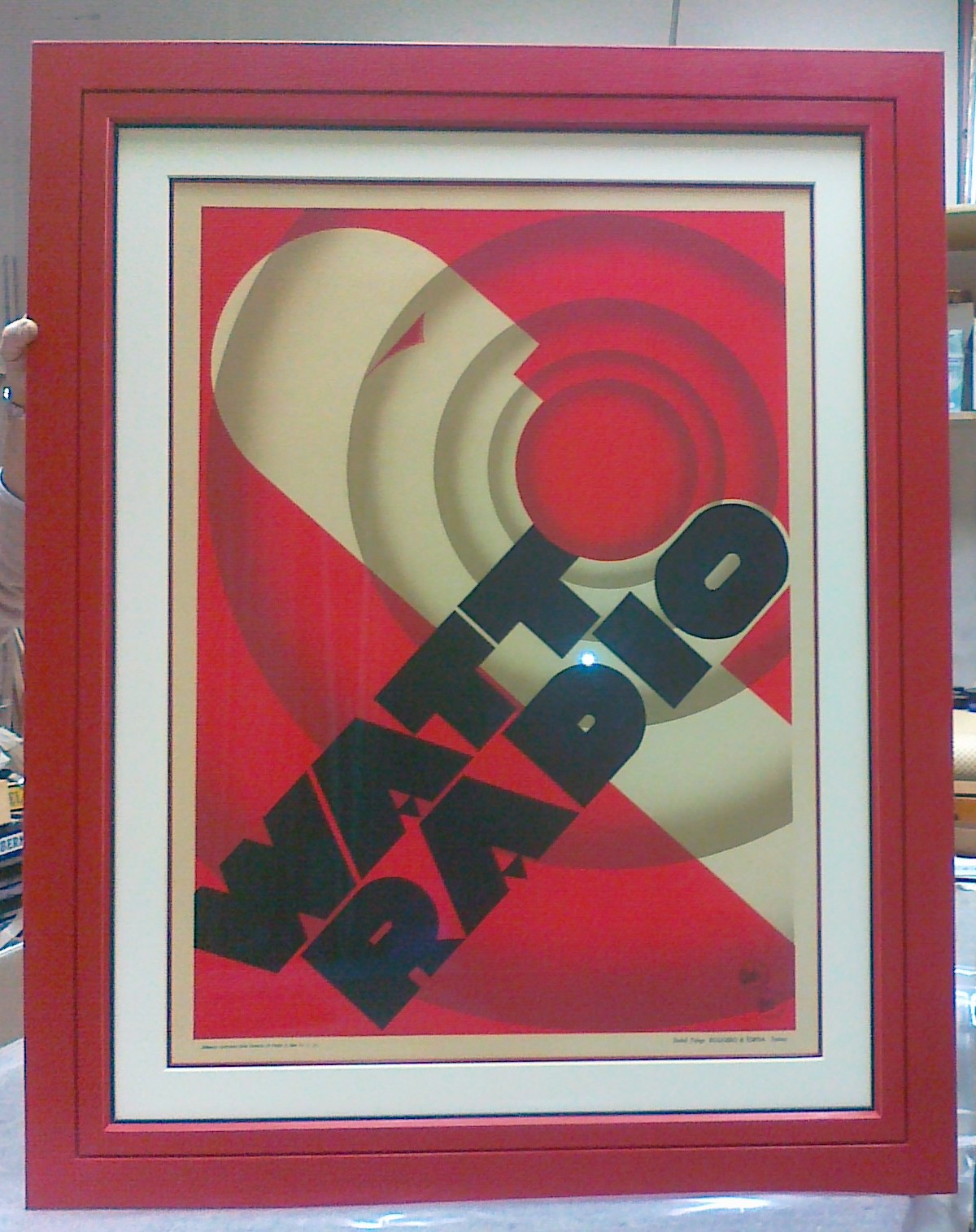 Cornice rossa stampa moderna